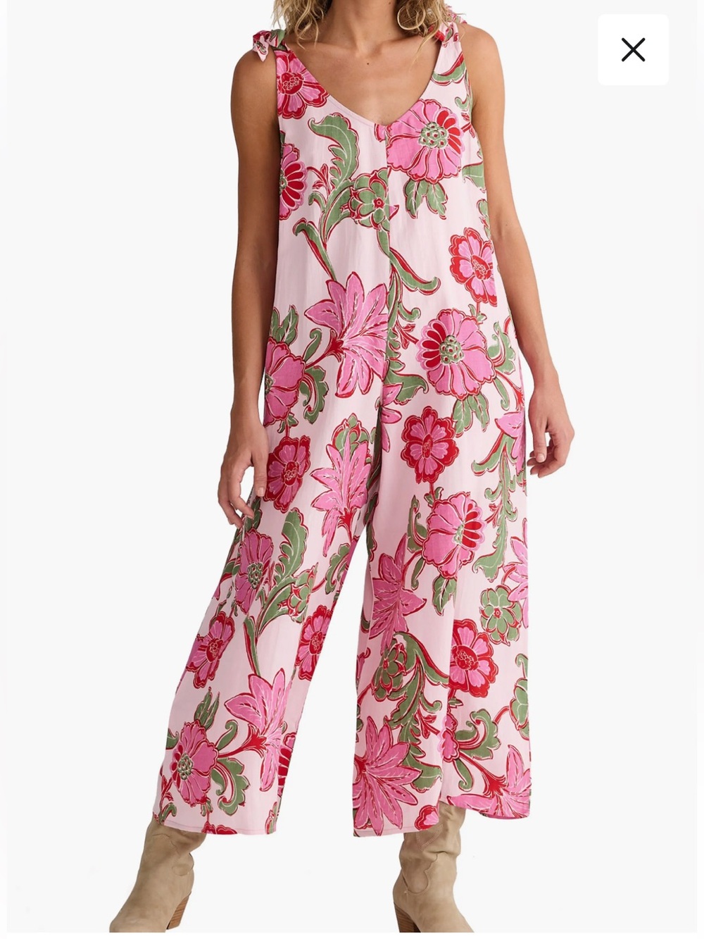 Talisman Temple Floral Wide Leg Jumpsuit